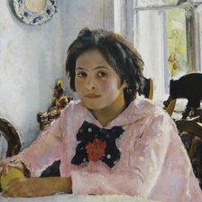 Схема вышивки «девочка с персиками»