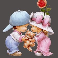 Схема вышивки «дети»