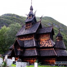 Схема вышивки «Церковь Андрея Первозванного, Норвегия»