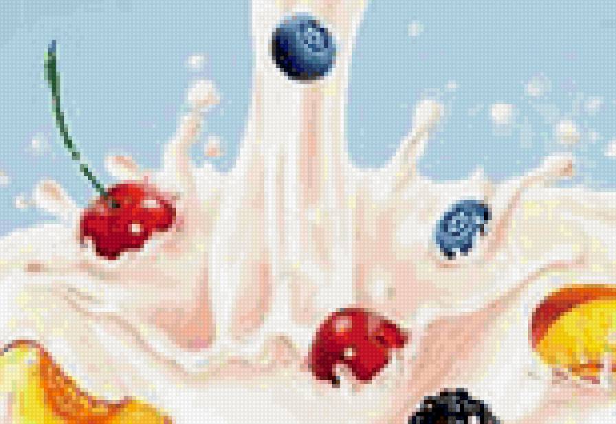 йогурт - десерт, ягоды, йогурь, фрукты - предпросмотр