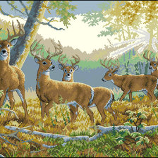 Схема вышивки «олени»