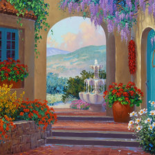 дворик в цветах