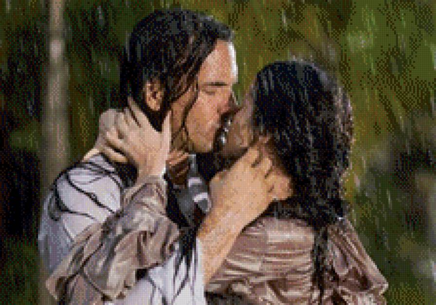 поцелуй под дождем - влюбленные - предпросмотр