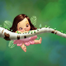 Схема вышивки «девочка на дереве»