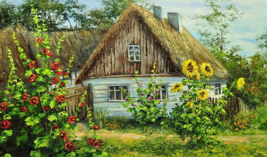Домик в деревне - дом, природа, деревня - оригинал