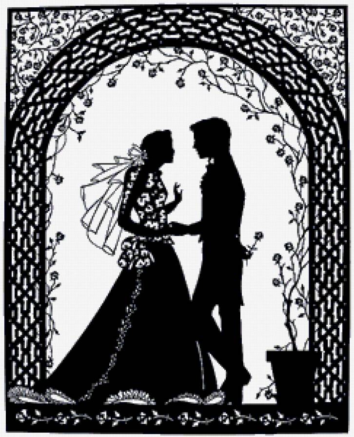 молодожены - монохром - предпросмотр