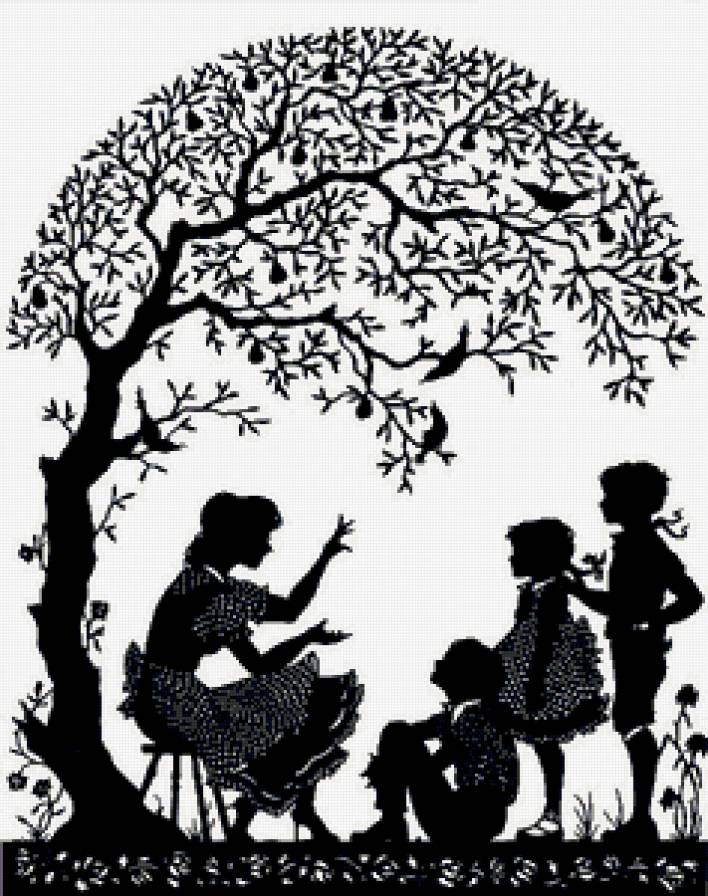 интересная сказка - монохром - предпросмотр