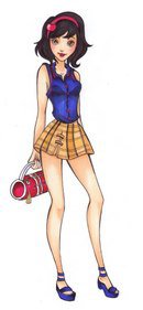 модница - мультяшки, девушка - оригинал