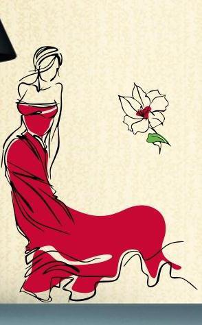 девушка - цветы, фигура, девушка - оригинал