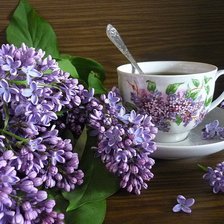 Схема вышивки «сирень»