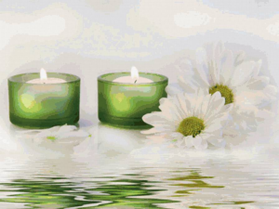 ромашки - ромашки, свечи - предпросмотр