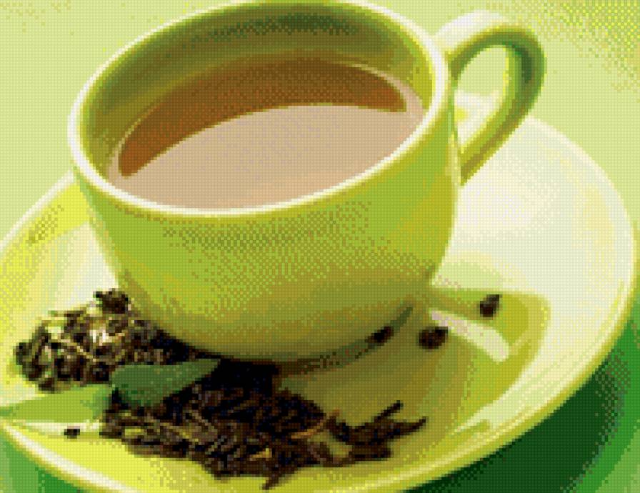 чашка зеленого чая - кухня, зеленый чай, чашка, чаепитие - предпросмотр