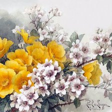 Схема вышивки «весенние ветки»