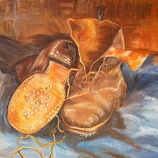 Схема вышивки «Ван Гог Пара ботинок»