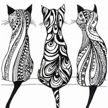 Схема вышивки «коты»