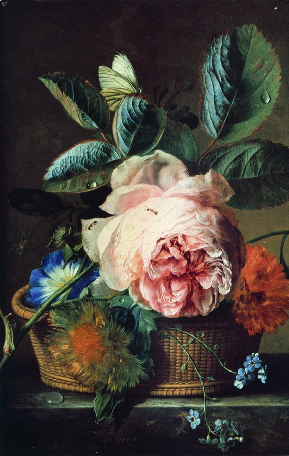 Цветы в корзине - букет, цветы - оригинал