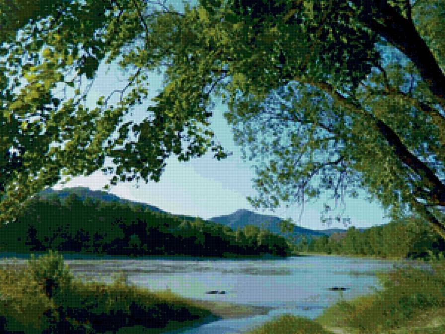 Речка - пейзаж, лето, речка, тишина, природа - предпросмотр