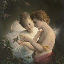 Схема вышивки «Купидон и Психея»