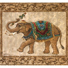 Оригинал схемы вышивки «слон» (№904853)