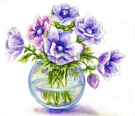 нежность - акварельные цветы - оригинал