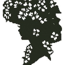 Схема вышивки «дама»