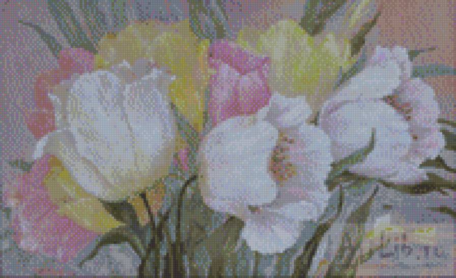 тюльпаны - акварельные цветы - предпросмотр