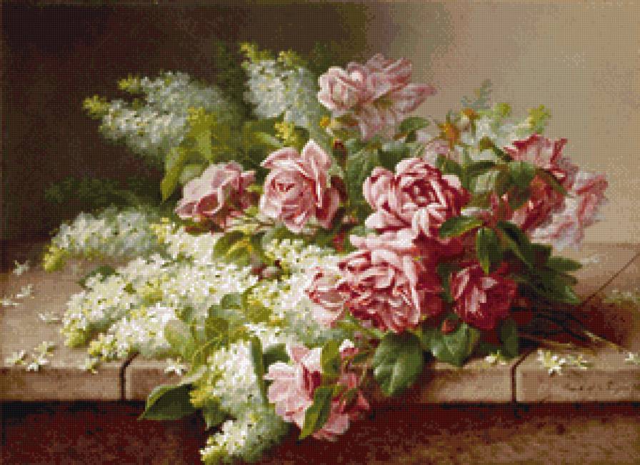 Лонгпре - розы, сирень, цветы - предпросмотр