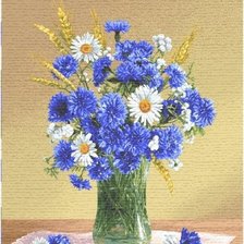 Схема вышивки «васильки»