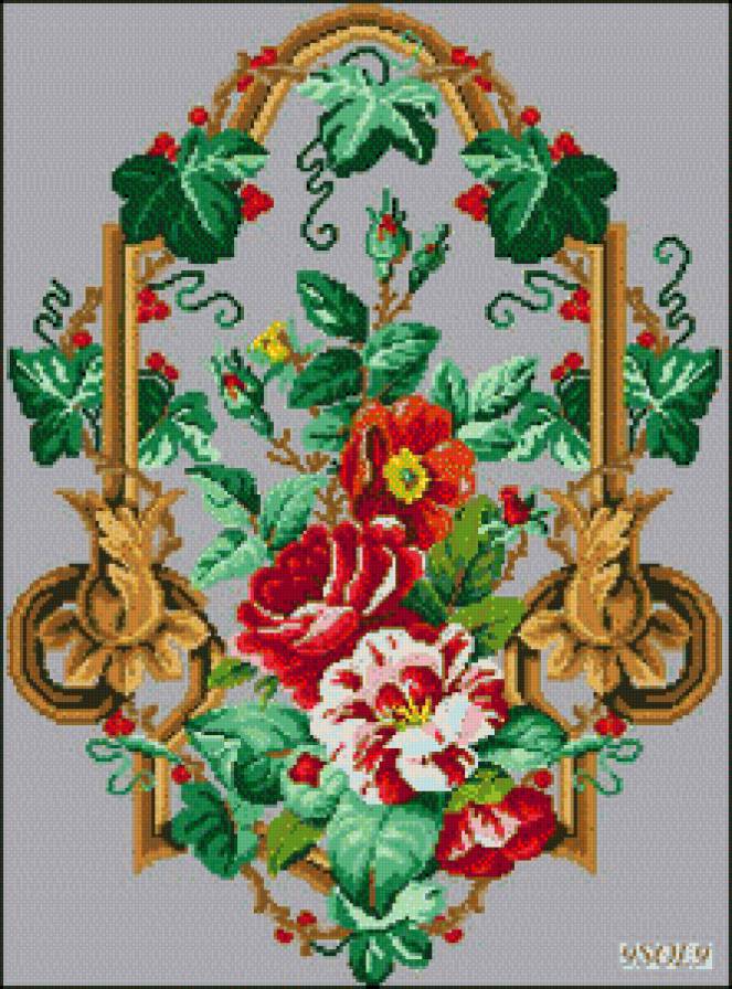 серия "салфетки" - салфетка.цветы - предпросмотр