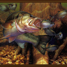 Схема вышивки «рыбалка»