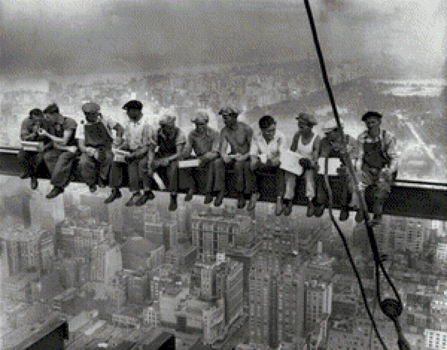 obreros sobre la viga - paisajes - предпросмотр