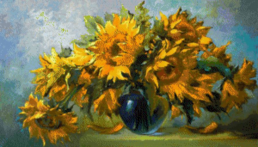 подсолнухи - подсолнухи, букет - предпросмотр