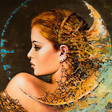 Схема вышивки «женский портрет»