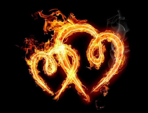 сердечки - огонь, сердечки - оригинал