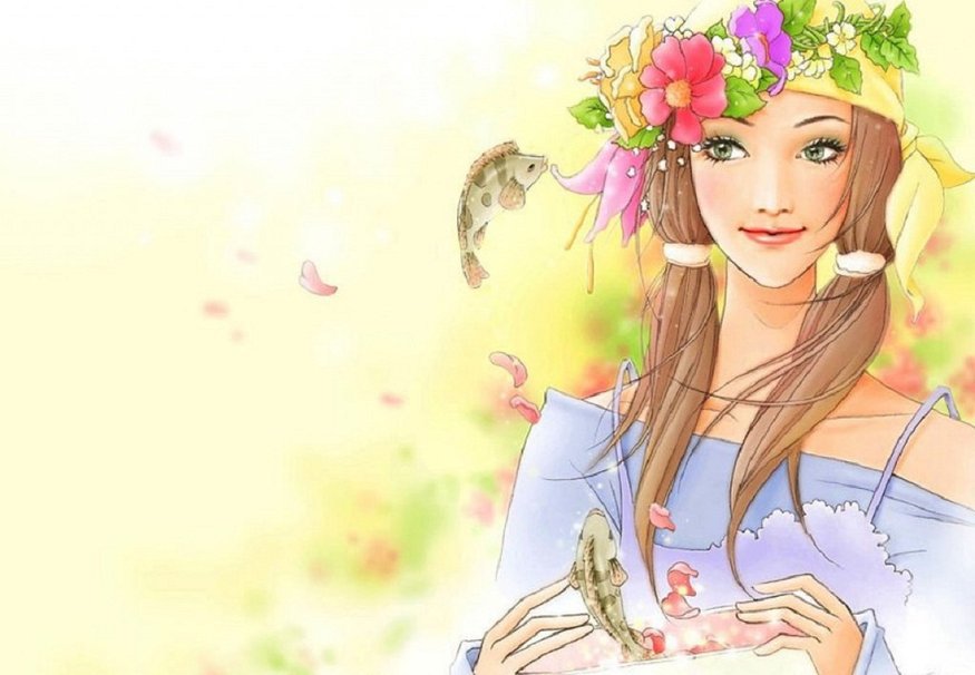 девушка-весна - девушка, мультяшки - оригинал