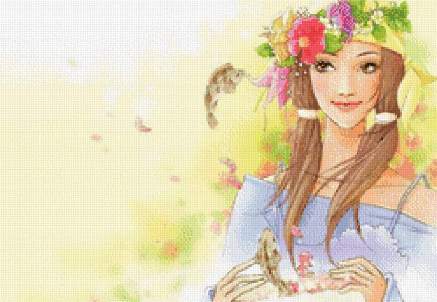 девушка-весна - девушка, мультяшки - предпросмотр