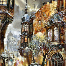 Схема вышивки «город»