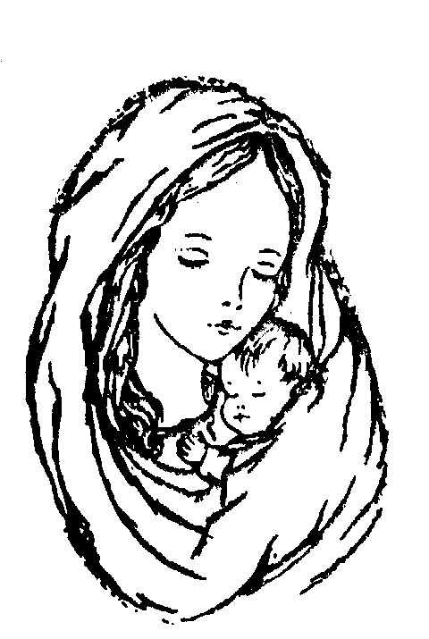 Virgen Maria con Jesus - religioso - оригинал