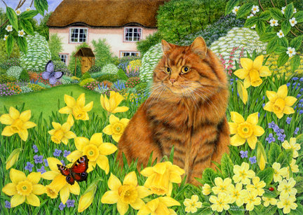 на прогулке - коты, кот - оригинал