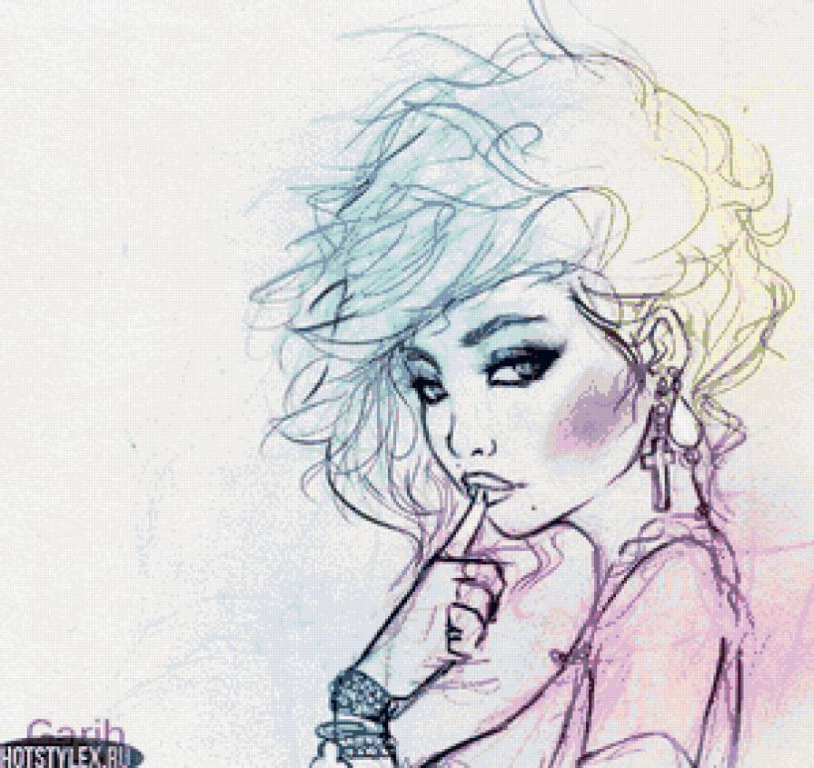 абстракция - девушка - предпросмотр