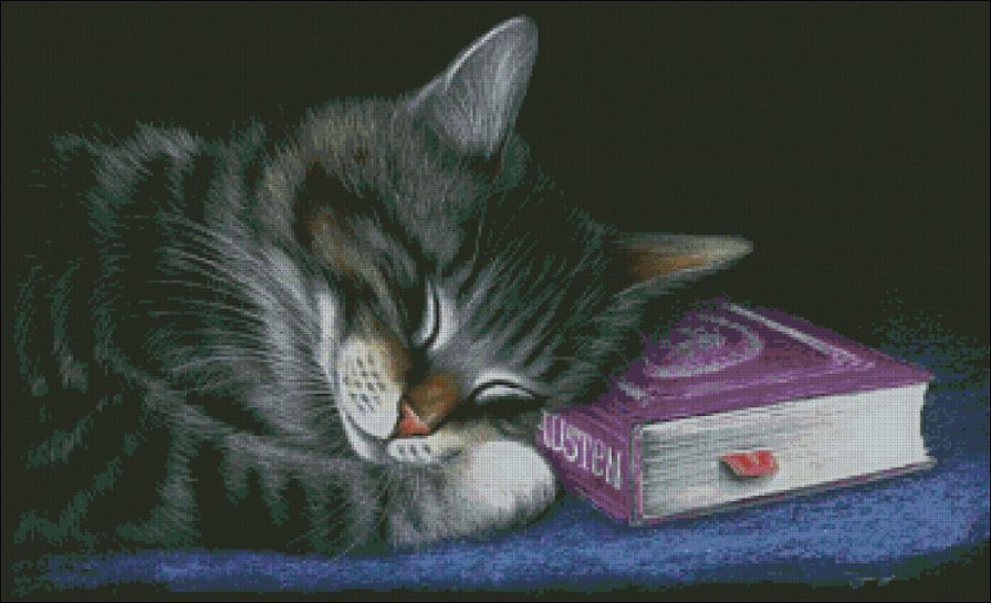 сладкий сон - котенок, спящий кот, кот, кошка - оригинал
