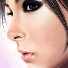 слезы на прекрасном лице