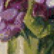 Предпросмотр схемы вышивки «фиалки в стеклянной вазе» (№911321)