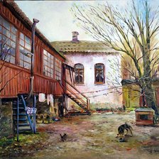 Схема вышивки «Старый дворик»