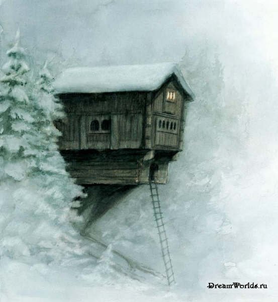 Избушка - сказка, скандинавский фольклор - оригинал