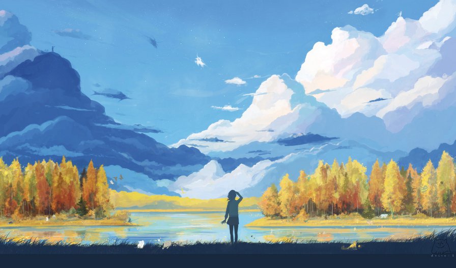 Осень - осень, облака - оригинал