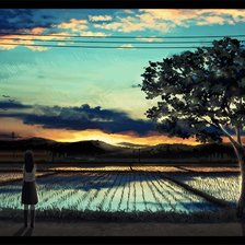 Схема вышивки «Закат»