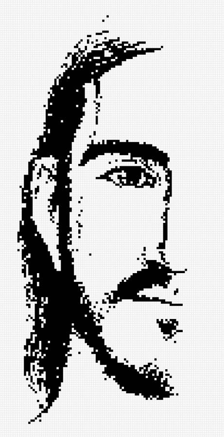 Imagen de Jesus en blanco y negro 2 - religioso - предпросмотр