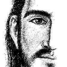 Схема вышивки «Imagen de Jesus en blanco y negro 2»