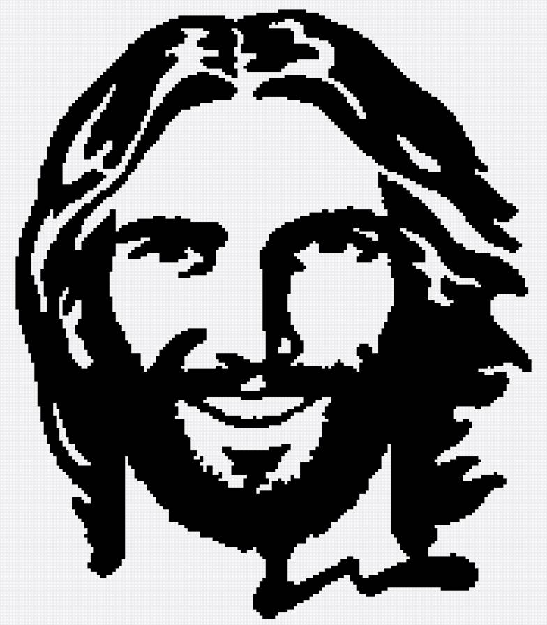Imagen de Jesus en blanco y negro 4 - religioso - предпросмотр